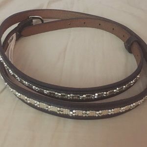 American Eagle Gold Studded Leather Belt Size L/XL