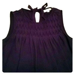 LOFT Purple Polyester Sleeveless Top