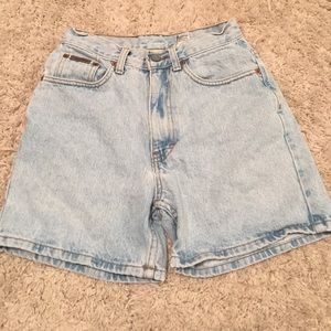 Calvin Klein high waisted denim shorts