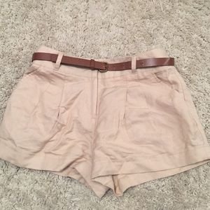 linen shorts with belt from forever 21