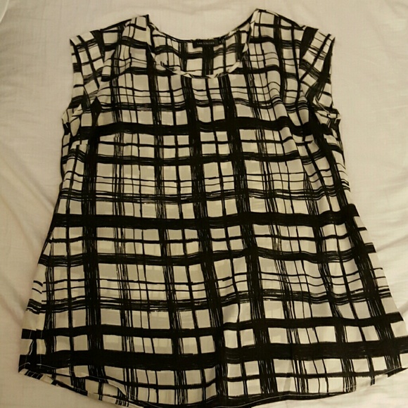 The Limited Black & White Sleeveless Blouse