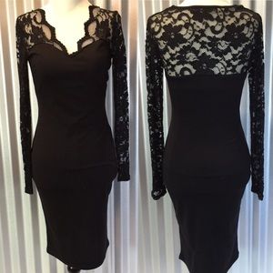 Black lace long sleeve dress 💠💠💠
