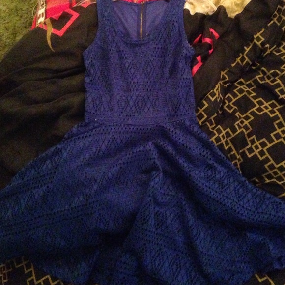Blue skater skirt