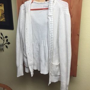 Large White Cardigan