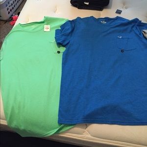 Men's green hollister t shirt