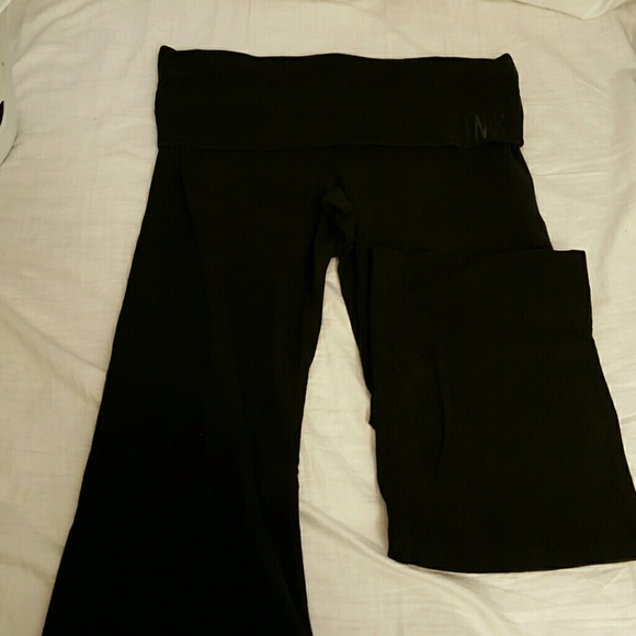 Pink  (Victoria's Secret) Black Yoga Pants