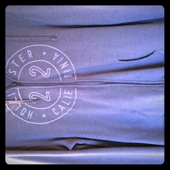 Hollister Gray Full Zip Hoodie