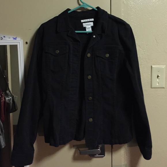 Black denim jacket