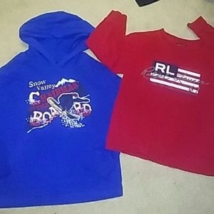 4 boys long sleeve shirts.