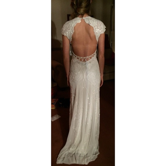 Brand New White lace prom dress - Picture 2 of 4