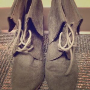 Hunter green booties