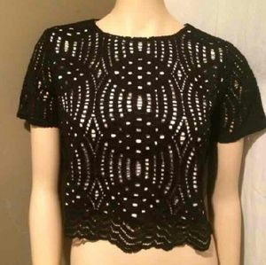 Lace snd nude crop too