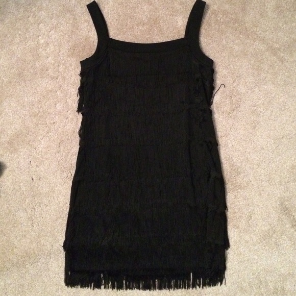 WHBM black flapper style dress. Size M