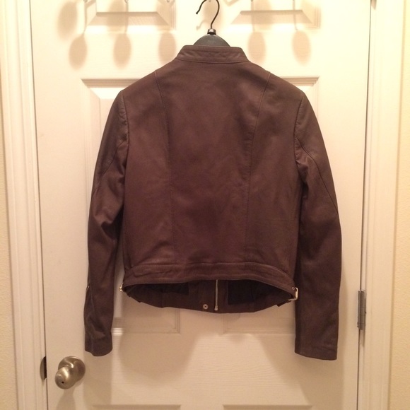 Rare! NWT Zara 100% Leather Jacket With Zips - Picture 4 of 4