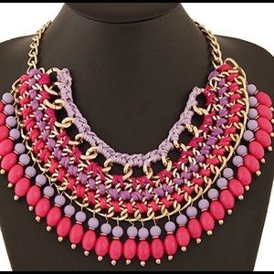 Colorful Weave Pattern Necklace