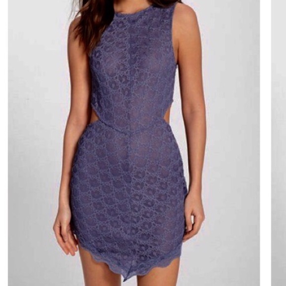 Free People "Midnight-Hour" Scalloped Lace Slip