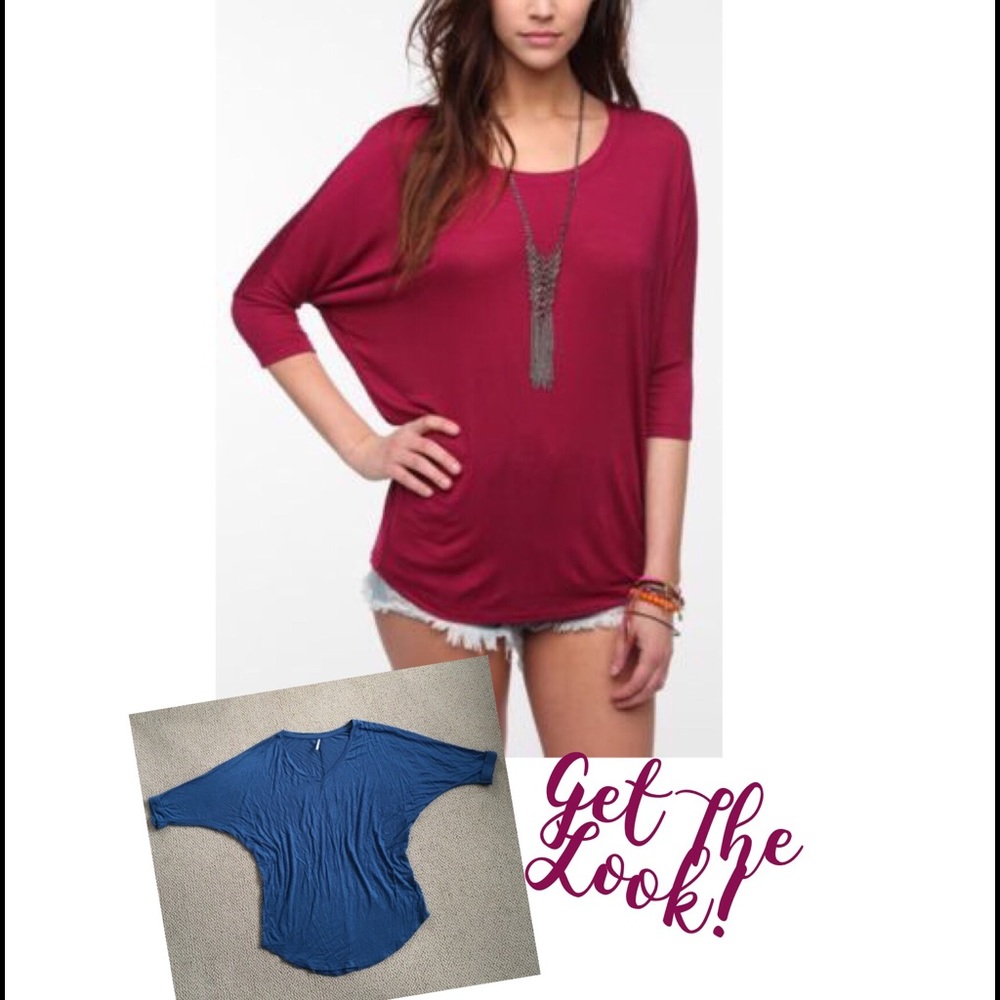 Blue Dolman Top