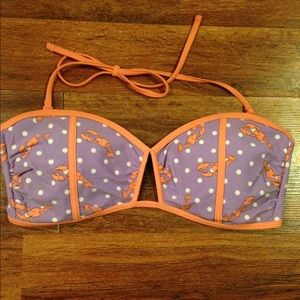 aerie Lobster Bandeau Suit Top