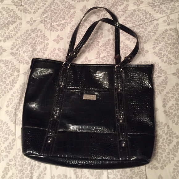 Nine West Crocodile Leather Tote/Laptop Bag