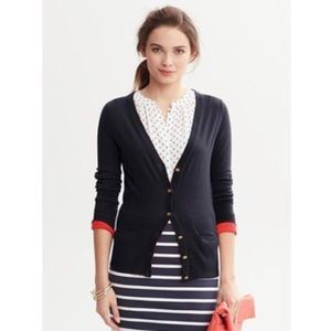 GUC Banana Republic Cardigan Navy/Orange -Size S