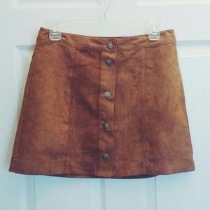 Brown Suede Skirt