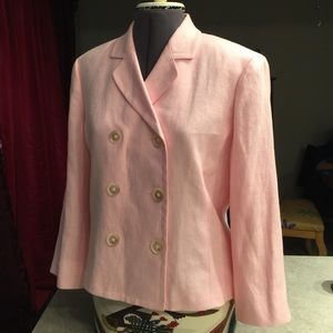 Pink Ralph Lauren Linen Blazer/Jacket 12 New