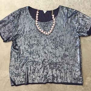 J.Crew Sequin Slouchy Tee