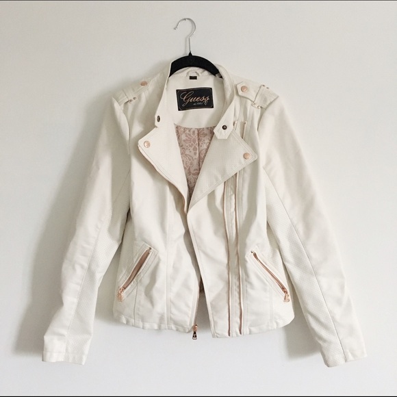 guess cream jacket