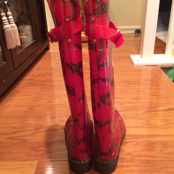 Red polo Ralph Lauren snow/rain boots