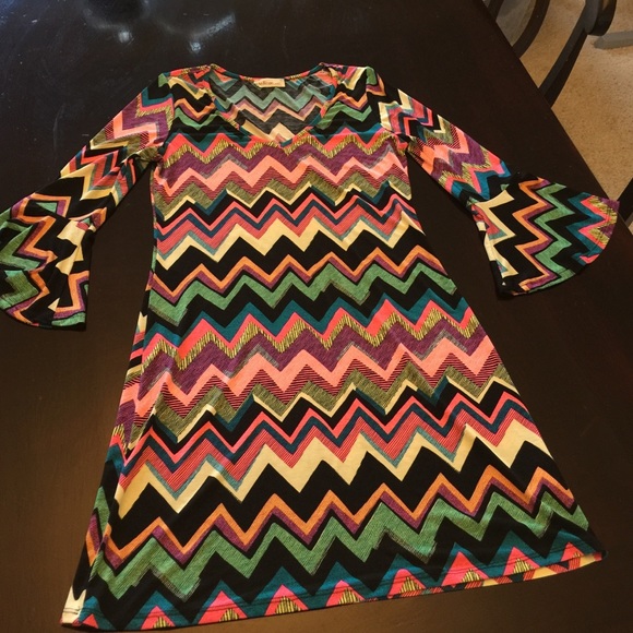 Colorful Chevron Dress - Picture 1 of 1