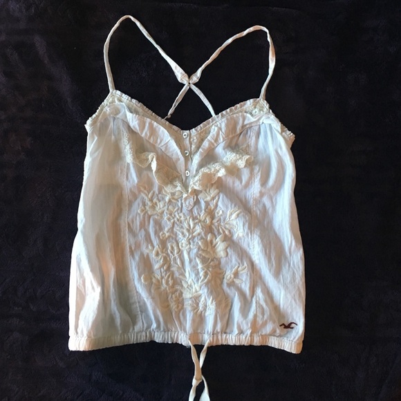 Hollister top with lace details