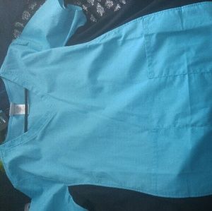 Black and blue scrub shirt