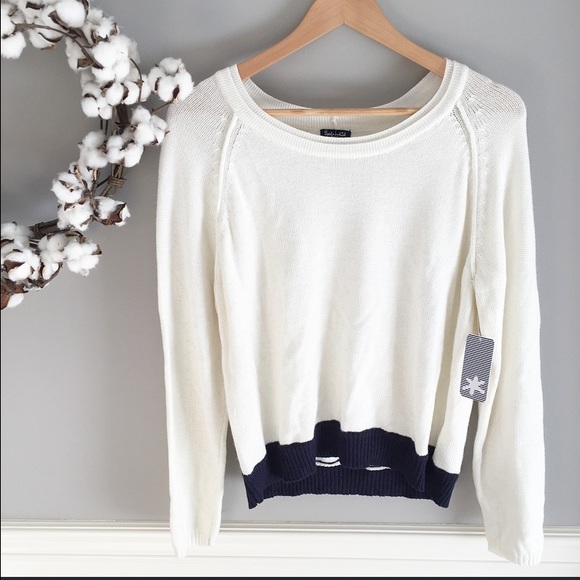 NWT Splendid Adlerwood Colorblock Sweater size L - Picture 2 of 4