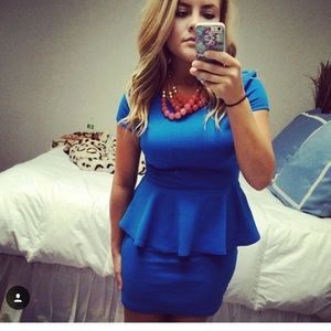Blue Peplum Dress