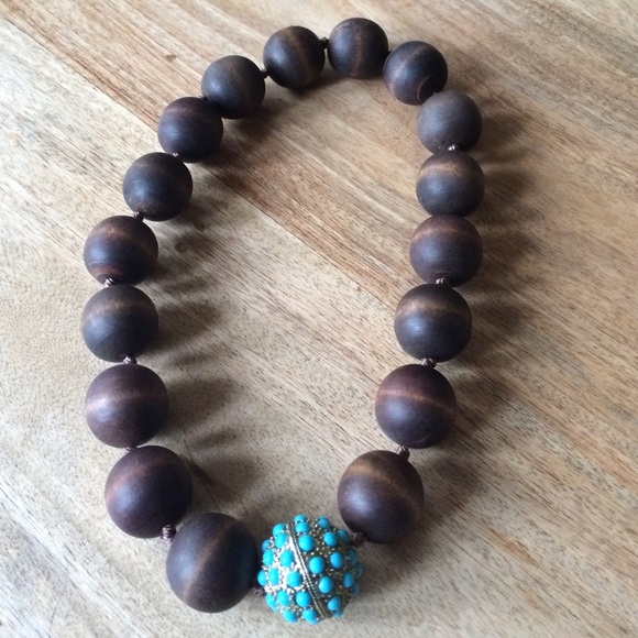 Banana Republic Jewelry - Banana Republic wood necklace