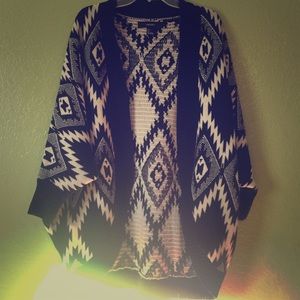 dolman sleeve aztec cardigan