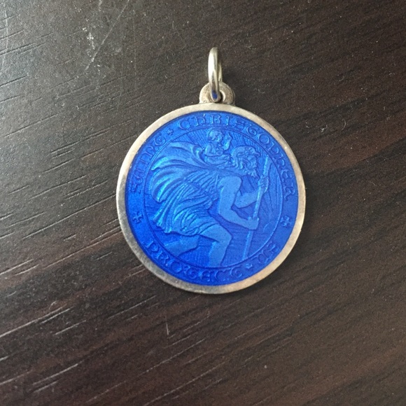 Saint Christopher Enamel Pendant