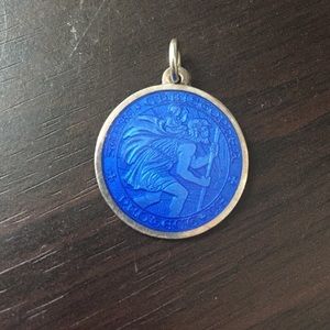 Saint Christopher Enamel Pendant