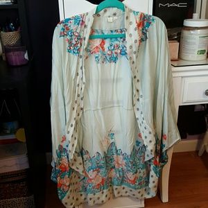 Anthropologie kimono/silk robe