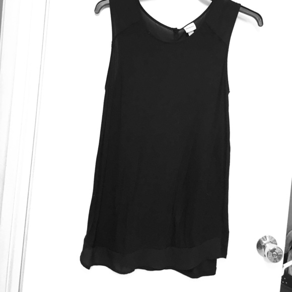 Black sleeveless blouse