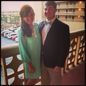 Sea foam green bow dress