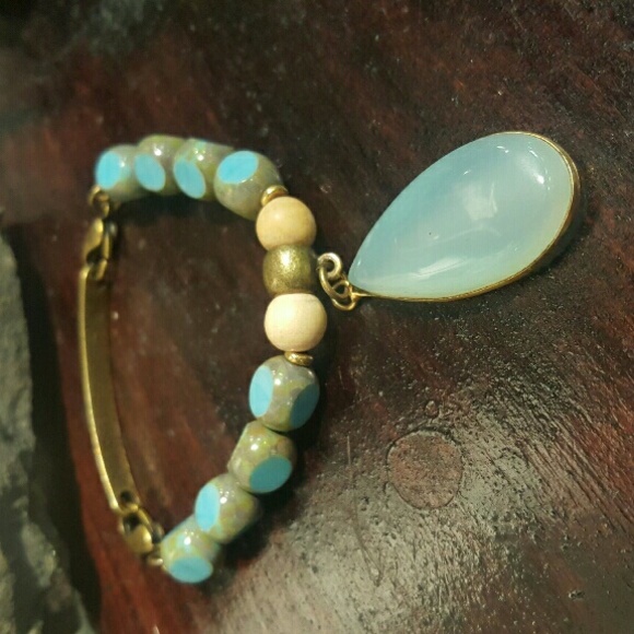 Lenny and Eva turquoise drop bangle