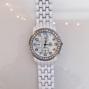 New York & Company White Diamond face Watch