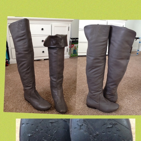 Dolce Vita knee high boots. Taupe color