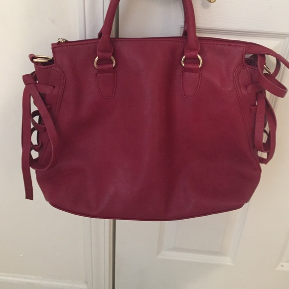 Dark red Justfab tote!