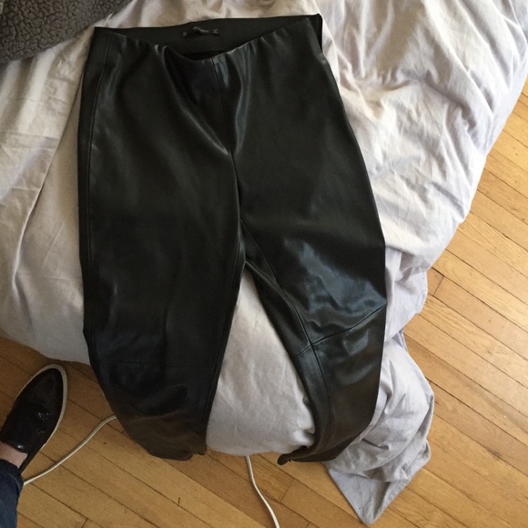 Zara Leather-lined pants