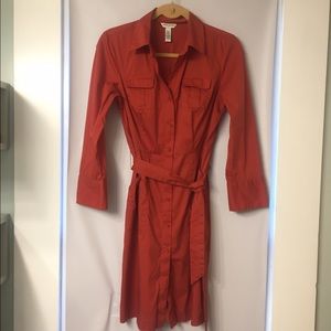Banana Republic Orange Shirtdress