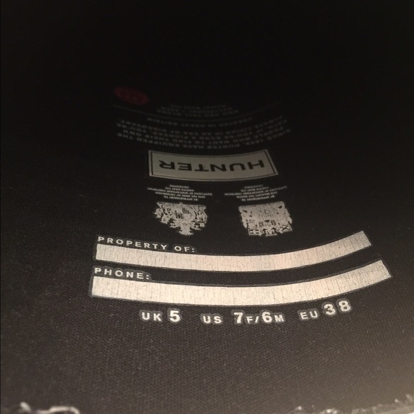 Black glossy Hunter boots