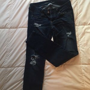 American eagle dark wash skinny jeans