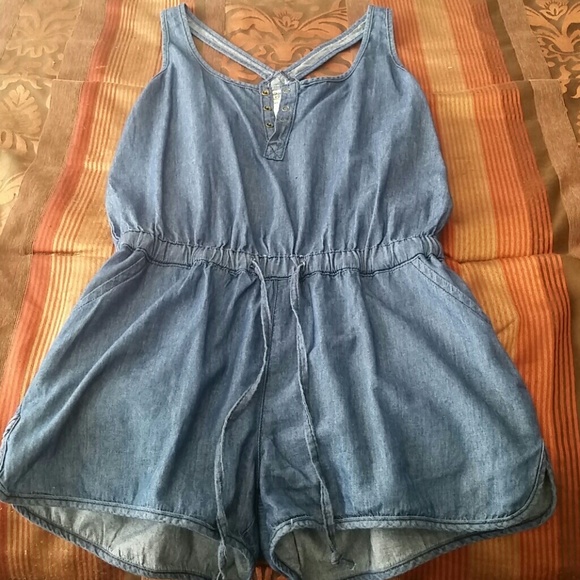 Denim romper